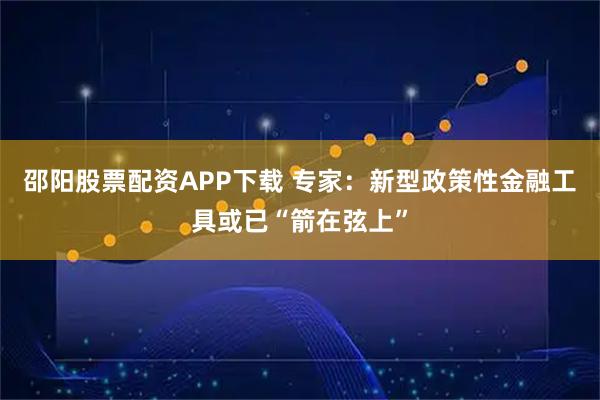 邵阳股票配资APP下载 专家：新型政策性金融工具或已“箭在弦上”